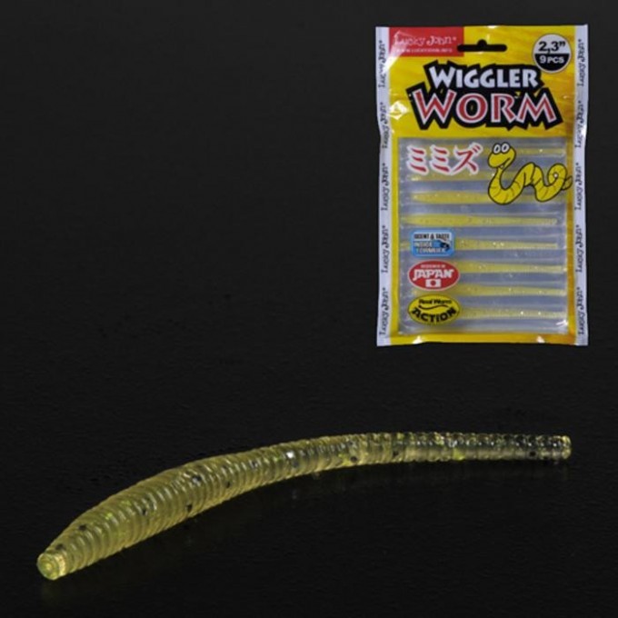 Слаги съедобные искусственные LUCKY JOHN PRO SERIES WIGGLER WORM, 2.3in (5.84 см), цвет 071, 9шт. 140153-071 Слаги съедобные искусственные LUCKY JOHN PRO SERIES WIGGLER WORM, 2.3in (5.84 см), цвет 071, 9шт. 140153-071