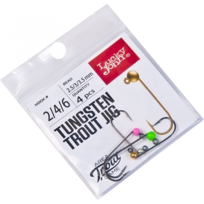 Джиг-головки LUCKY JOHN AREA TROUT GAME комплект вольфрамовых 03.0мм кр.004/002 4шт. LJTATG-MIX3 Джиг-головки LUCKY JOHN AREA TROUT GAME комплект вольфрамовых 03.0мм кр.004/002 4шт. LJTATG-MIX3