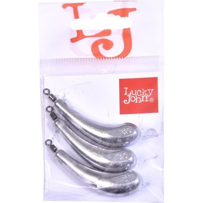 Груза LUCKY JOHN DROP SHOT BANANA 30г 3шт LJDB-030 Груза LUCKY JOHN DROP SHOT BANANA 30г 3шт LJDB-030