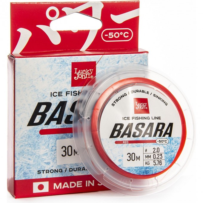 Леска монофильная зимняя LUCKY JOHN BASARA Red 030/023 LJ4002-023 Леска монофильная зимняя LUCKY JOHN BASARA Red 030/023 LJ4002-023