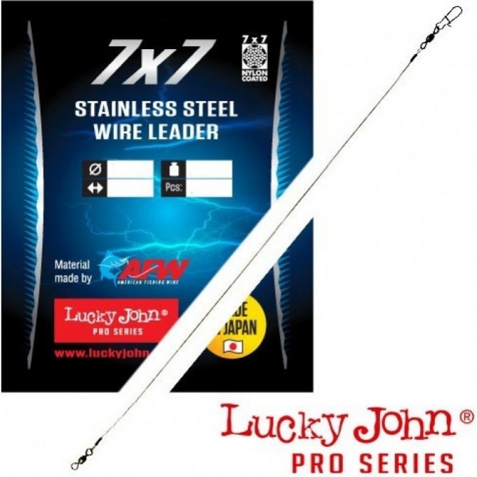 Поводки стальные LUCKY JOHN LUCKY JOHN PRO SERIES SSW AFW 0,46Мм /18Кг/30См/7Х7 3Шт. LJP6018-030 Поводки стальные LUCKY JOHN LUCKY JOHN PRO SERIES SSW AFW 0,46Мм /18Кг/30См/7Х7 3Шт. LJP6018-030