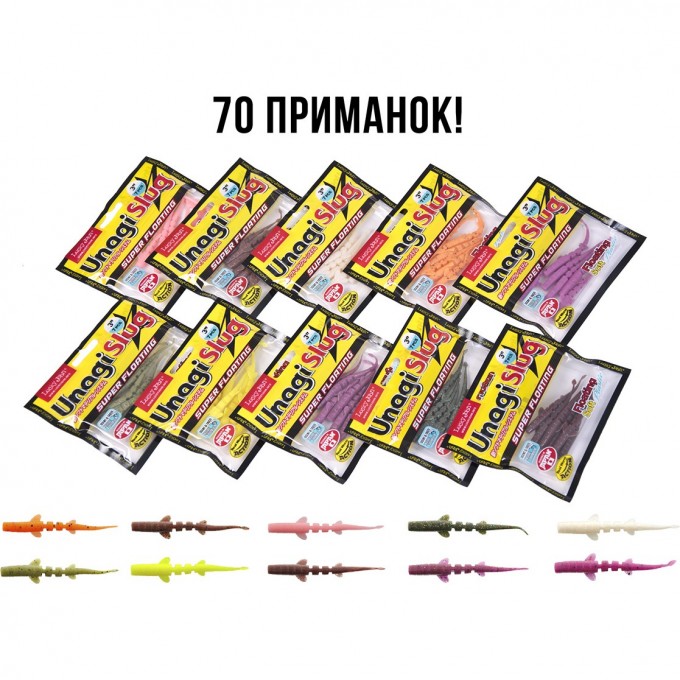 Слаги съедобные плавающие LUCKY JOHN PRO SERIES UNAGI SLUG 3.0in (7,62 см)/01SET 7шт. набор 140305-01SET Слаги съедобные плавающие LUCKY JOHN PRO SERIES UNAGI SLUG 3.0in (7,62 см)/01SET 7шт. набор 140305-01SET