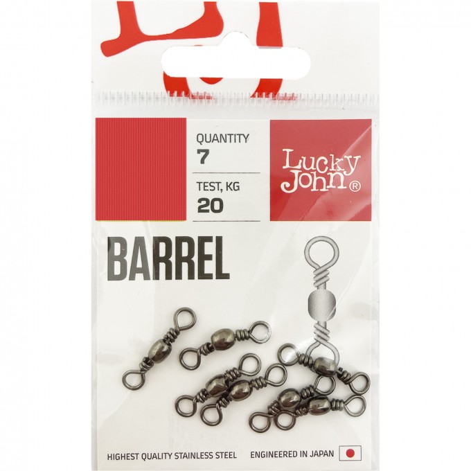 Вертлюги LUCKY JOHN PRO SERIES BARRE 012 10Шт. LJP5106-012 Вертлюги LUCKY JOHN PRO SERIES BARRE 012 10Шт. LJP5106-012