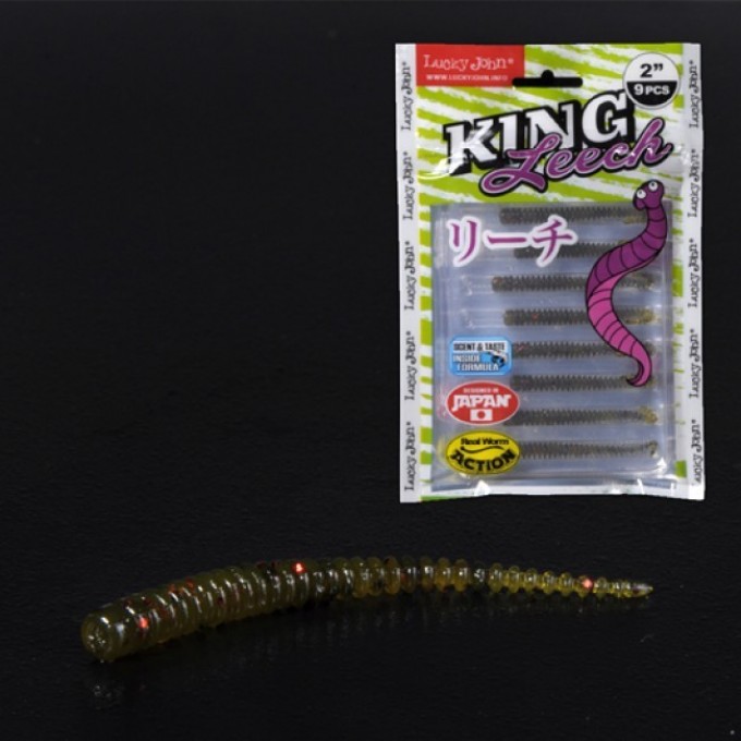 Слаги съедобные искусственные LUCKY JOHN PRO SERIES KING LEECH 2in (5 см), цвет s21, 9шт. 140152-S21 Слаги съедобные искусственные LUCKY JOHN PRO SERIES KING LEECH 2in (5 см), цвет s21, 9шт. 140152-S21